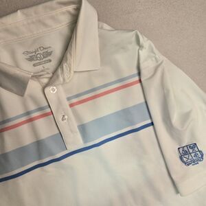 Straight Down Performance Golf Polo Shirt Men's Large Biltmore 1926 CC Striped